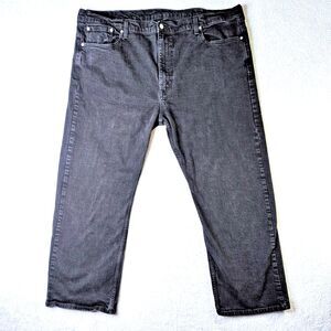 Levi's 569 Men Jeans Straight Leg Relaxed Black Medium Wash 44x30 Red Tab